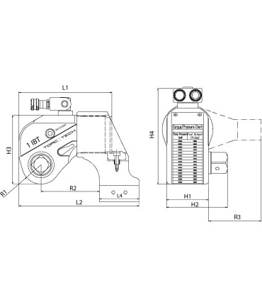07IBT 1.100 Nm Square Drive Hydraulic Torque Wrench