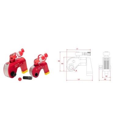 TW-S100 10.000 Nm Square Drive Hydraulic Torque Wrench