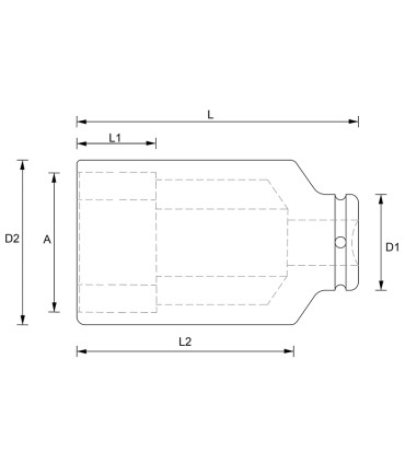 95mm 1“ Impact Deep Socket HLM95EDI